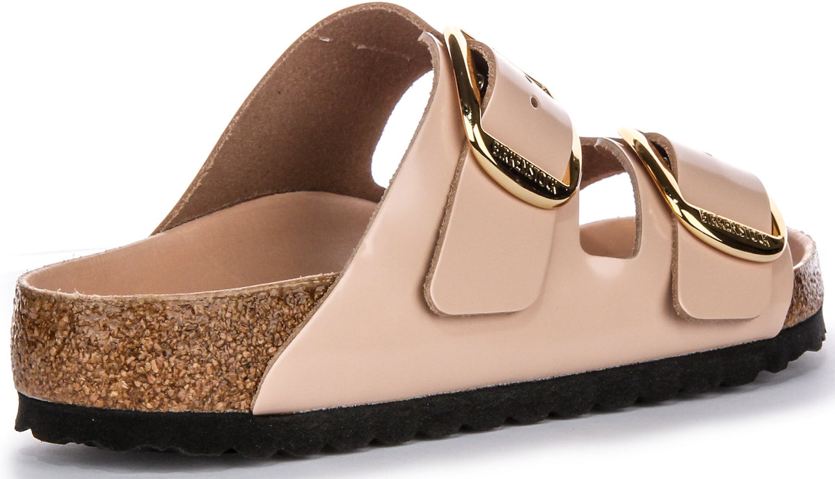 Sandales Birkenstock Arizona | Cuir véritable beige - Grande boucle pour femme