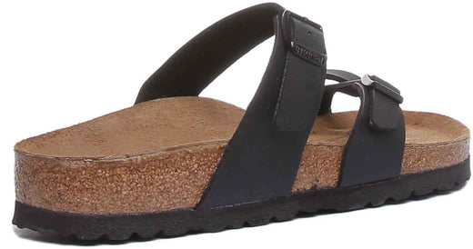 Sandales Birkenstock Mayari | Birko-Flor noir - Finition métallique pour femme