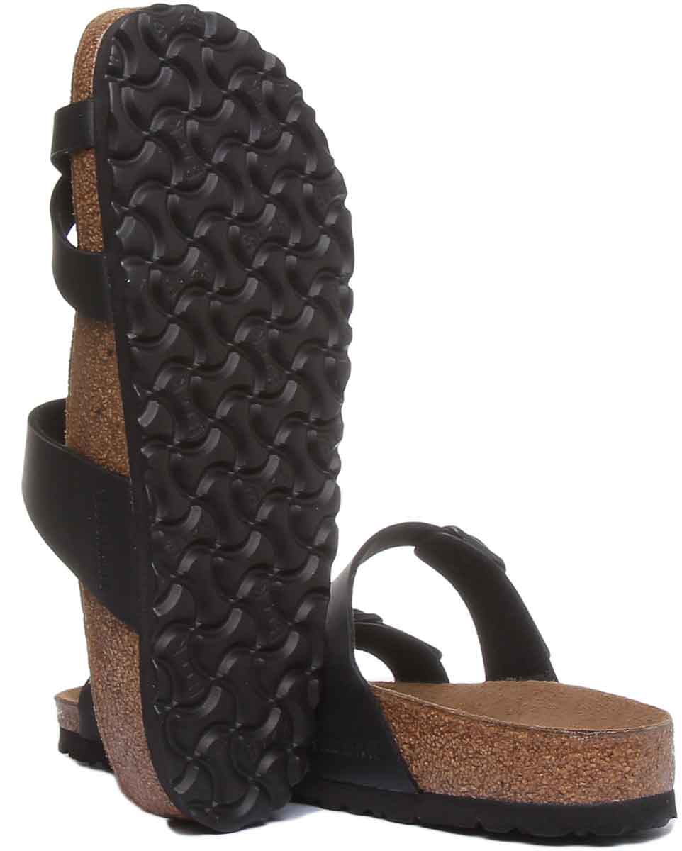 Sandales Birkenstock Mayari | Birko-Flor noir - Finition métallique pour femme