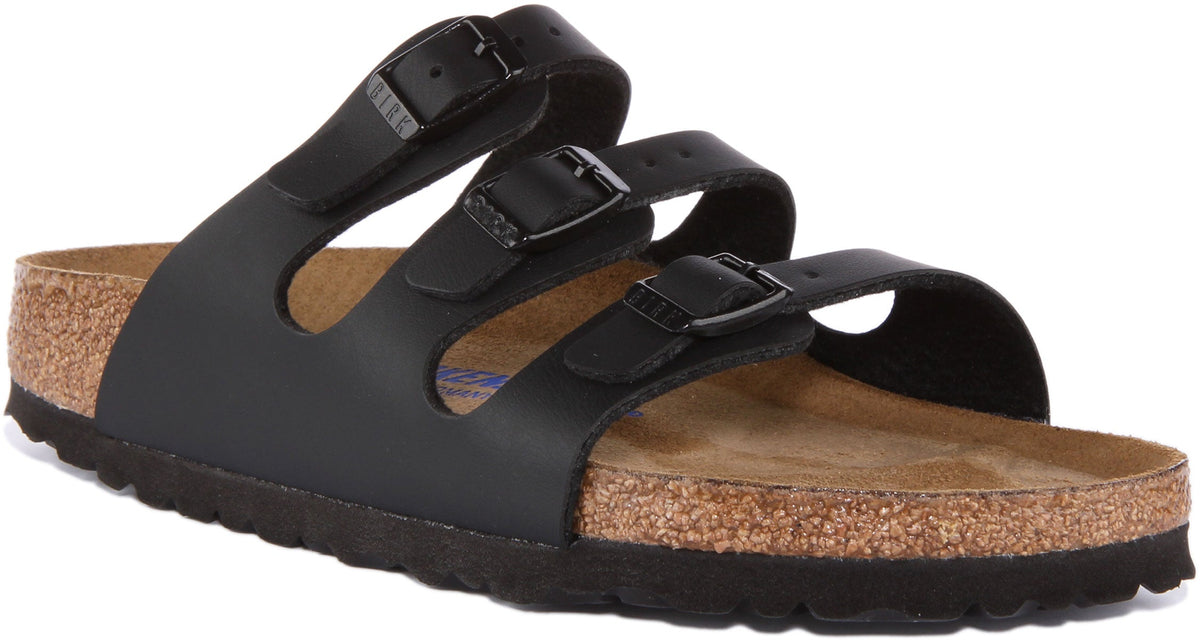 Sandales Birkenstock Florida | Birko-Flor noir pour femme