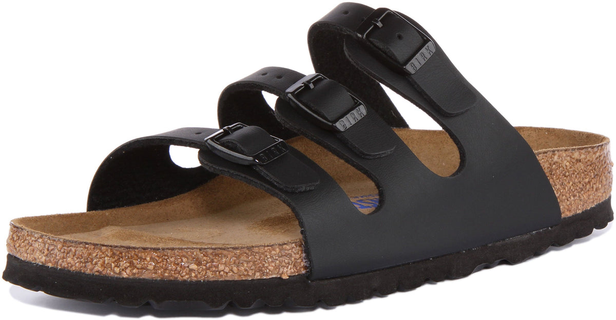 Sandales Birkenstock Florida | Birko-Flor noir pour femme