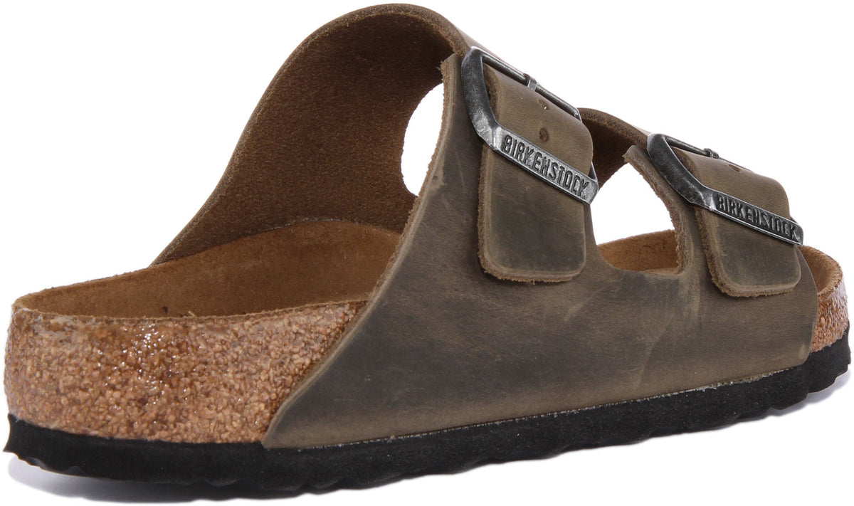 Birkenstock Arizona sandalen | Olijfkleurig nubuckleer voor dames