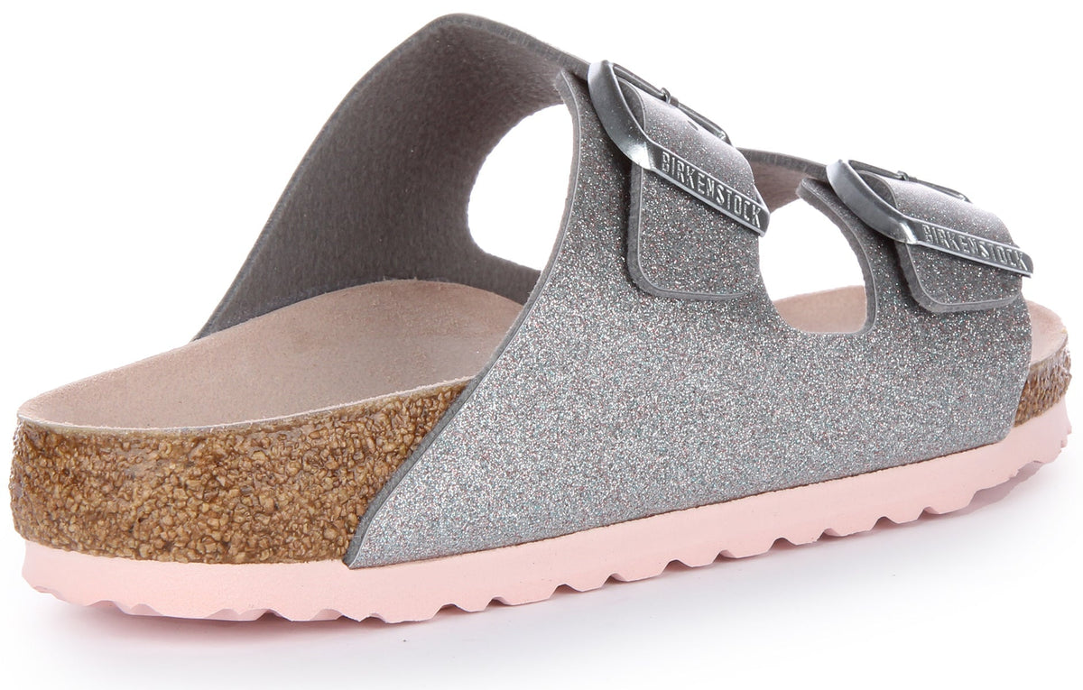Sandales Arizona Birkenstock | Birko-Flor argent pour femme