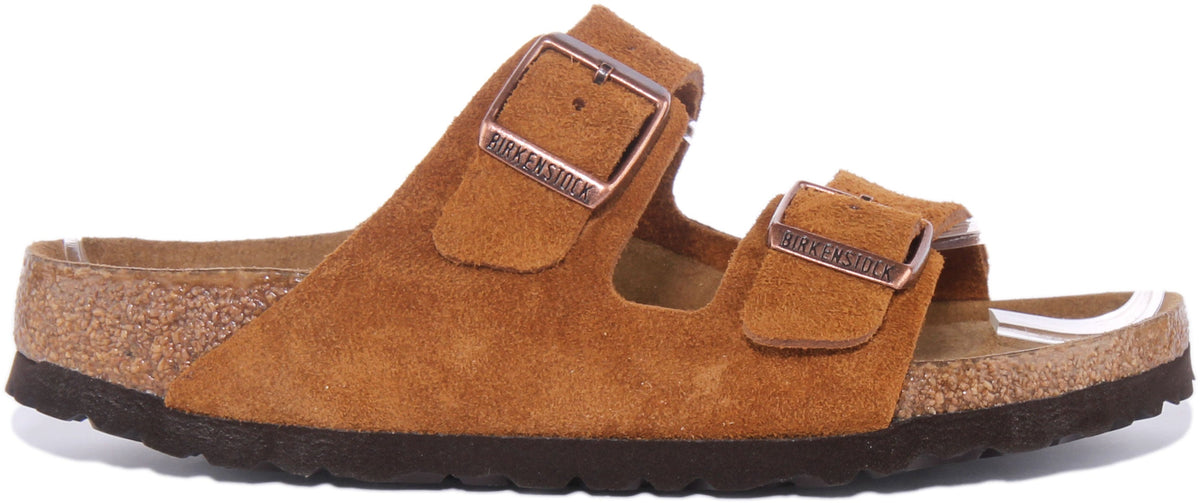 Sandales Birkenstock Arizona | Daim marron pour femme