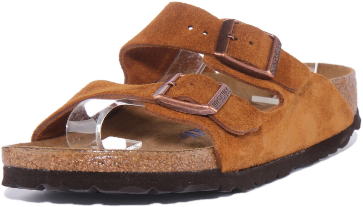 Sandales Birkenstock Arizona | Daim marron pour femme