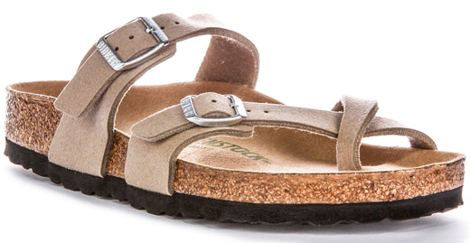 Sandales Birkenstock Mayari | Taupe Birko-Flor - Compatibles Végane pour Hommes et Femmes