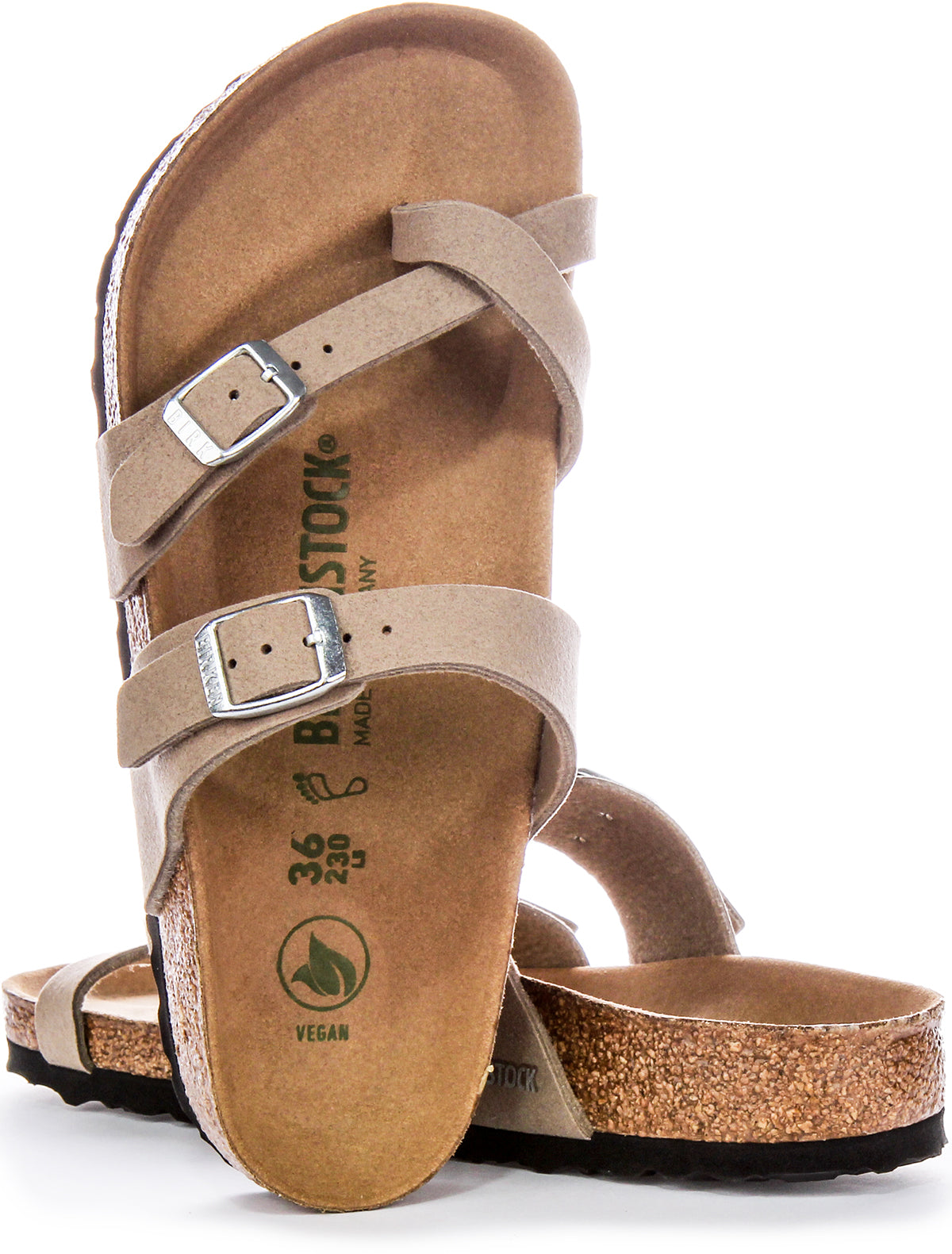 Sandales Birkenstock Mayari | Taupe Birko-Flor - Compatibles Végane pour Hommes et Femmes