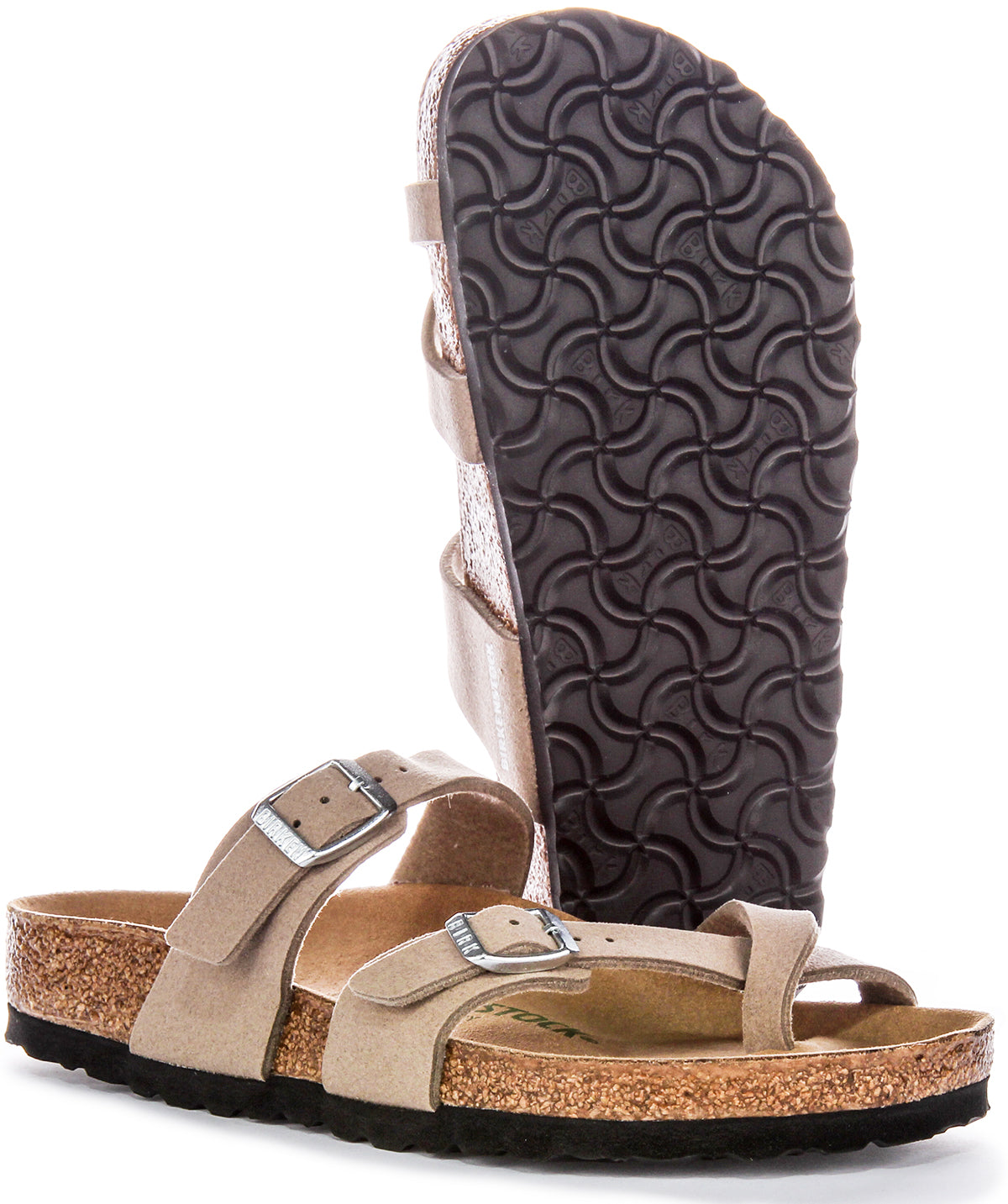 Sandales Birkenstock Mayari | Taupe Birko-Flor - Compatibles Végane pour Hommes et Femmes