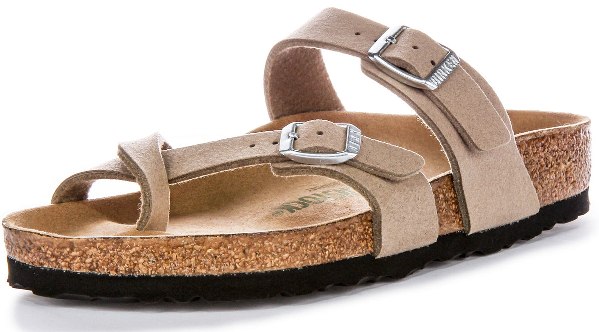 Sandales Birkenstock Mayari | Taupe Birko-Flor - Compatibles Végane pour Hommes et Femmes