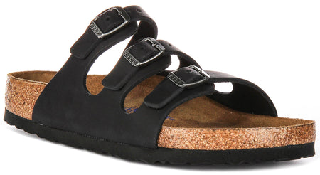 Birkenstock Florida Sandales | Cuir velours noir pour Femme