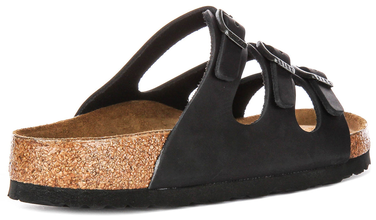 Birkenstock Florida Sandales | Cuir velours noir pour Femme