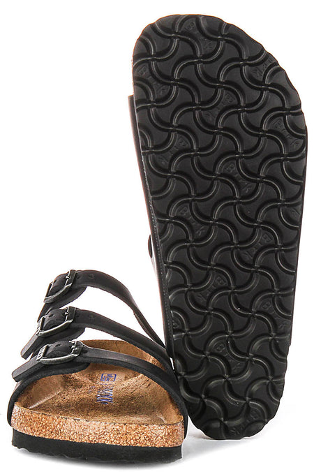 Birkenstock Florida Sandales | Cuir velours noir pour Femme