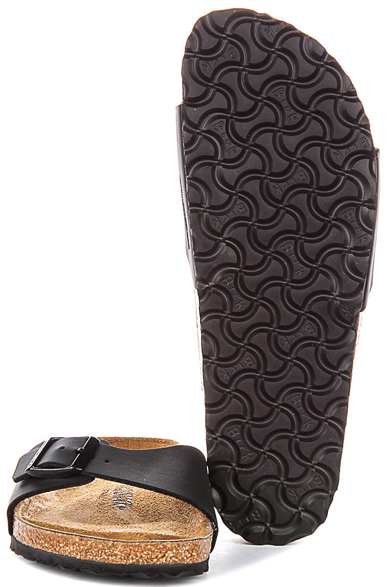 Birkenstock Madrid Sandalen | Zwart Birko-Flor voor Dames - Smalle Leest
