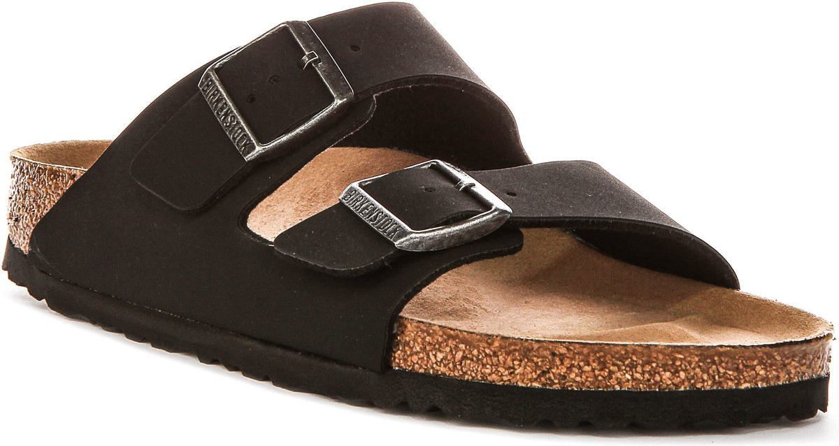 Sandales Birkenstock Arizona | Birko-Flor noir - Adapté aux végans pour hommes et femmes - Coupe étroite