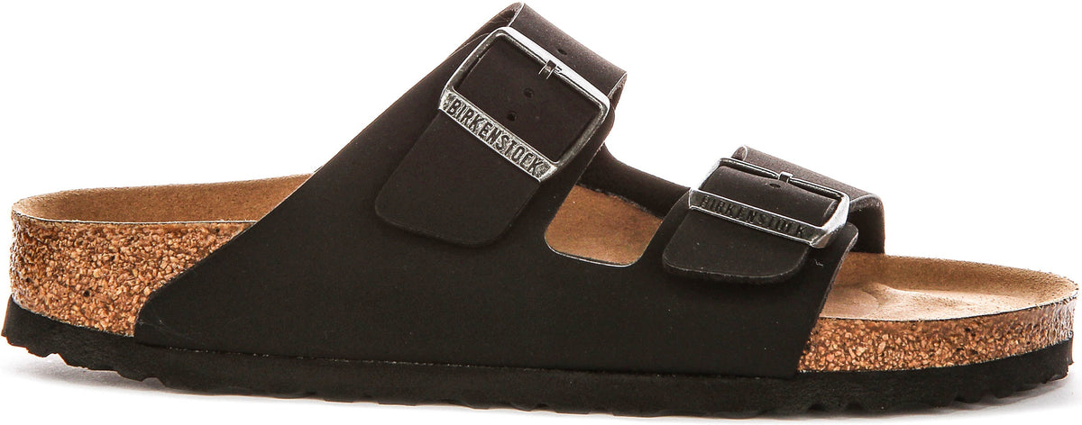Sandales Birkenstock Arizona | Birko-Flor noir - Adapté aux végans pour hommes et femmes - Coupe étroite