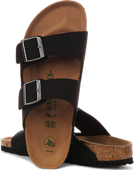 Sandales Birkenstock Arizona | Birko-Flor noir - Adapté aux végans pour hommes et femmes - Coupe étroite