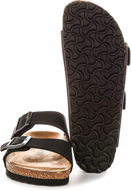 Sandales Birkenstock Arizona | Birko-Flor noir - Adapté aux végans pour hommes et femmes - Coupe étroite