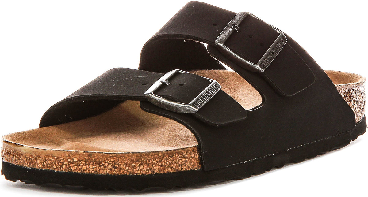 Sandales Birkenstock Arizona | Birko-Flor noir - Adapté aux végans pour hommes et femmes - Coupe étroite