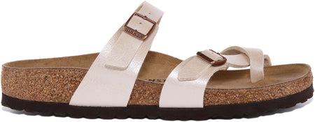 Sandales Birkenstock Mayari | Birko-Flor crème pour femme