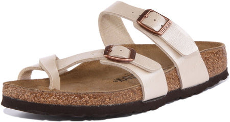 Sandales Birkenstock Mayari | Birko-Flor crème pour femme