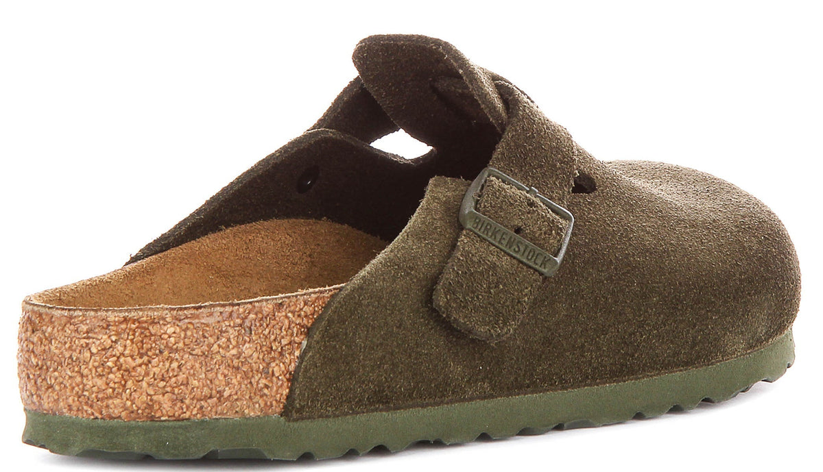 Birkenstock Boston Klompen | Groene Birko-Flor voor Heren en Dames - Normale Pasvorm