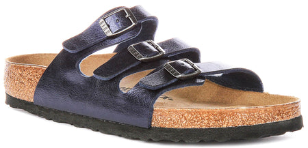 Birkenstock Florida Sandalen | Midnight Blue Birko-Flor voor Dames en Heren - Normale Pasvorm