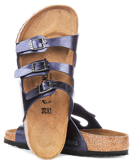 Birkenstock Florida Sandalen | Midnight Blue Birko-Flor voor Dames en Heren - Normale Pasvorm