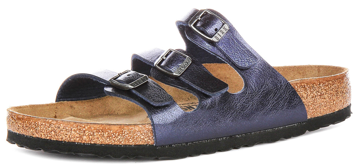 Birkenstock Florida Sandalen | Midnight Blue Birko-Flor voor Dames en Heren - Normale Pasvorm