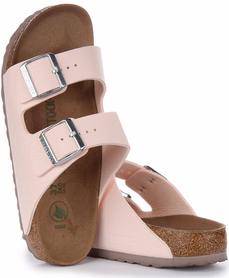 Birkenstock Arizona Sandalen | Roze Birkibuc - Veganistisch voor Dames
