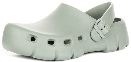 Birkenstock Birki Flow klompen | Saliegroen EVA voor dames - Normale pasvorm