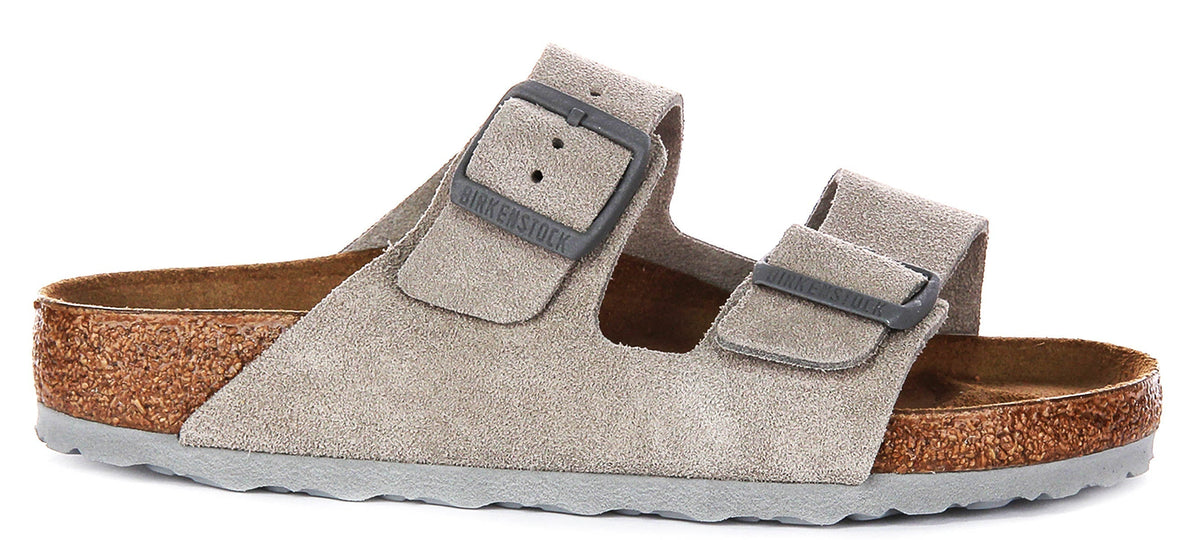 Sandales Birkenstock Arizona | Birko-Flor Stone pour femme - Coupe classique