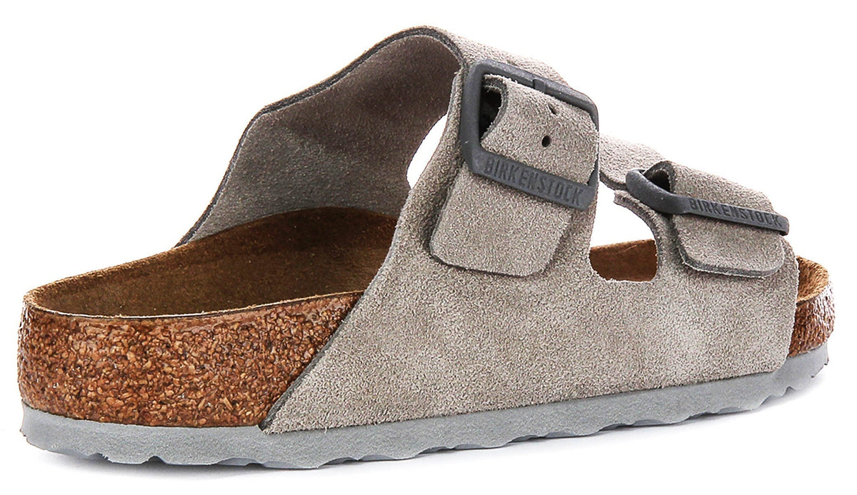 Sandales Birkenstock Arizona | Birko-Flor Stone pour femme - Coupe classique