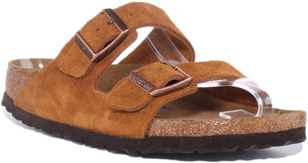 Sandales Birkenstock Arizona | Daim marron pour femme