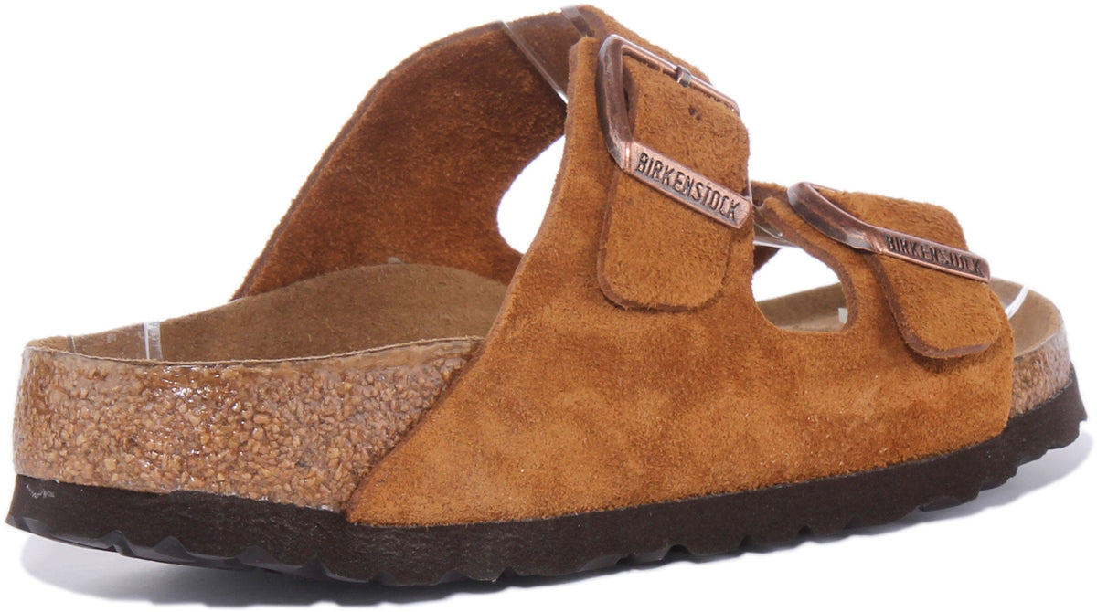 Sandales Birkenstock Arizona | Daim marron pour femme