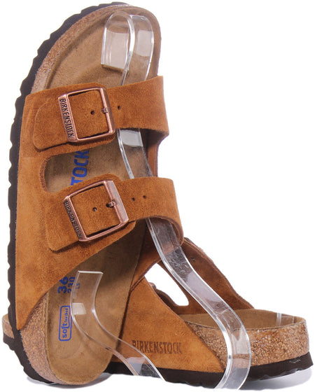 Sandales Birkenstock Arizona | Daim marron pour femme
